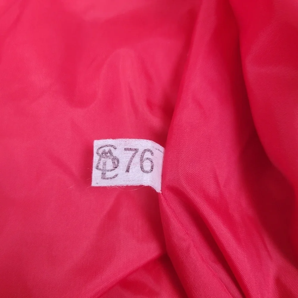 Disney Mickey Mouse Red Bomber Sequin‎ Jacket Girl Youth Large Retro Vintage